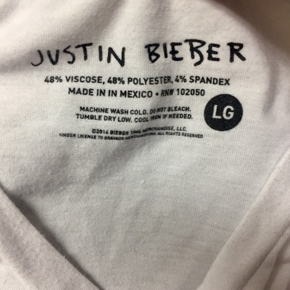 Justin Bieber large tank‎ top sleeveless - Picture 3 of 3